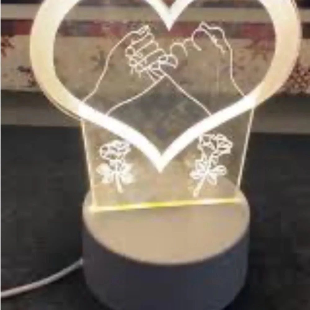 3D Heart LED Light Friendship